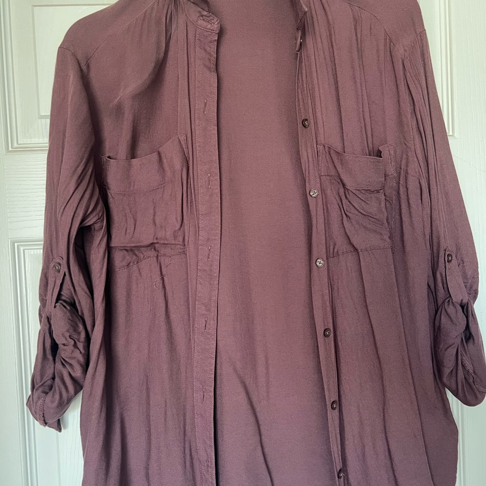 Women’s plum button up